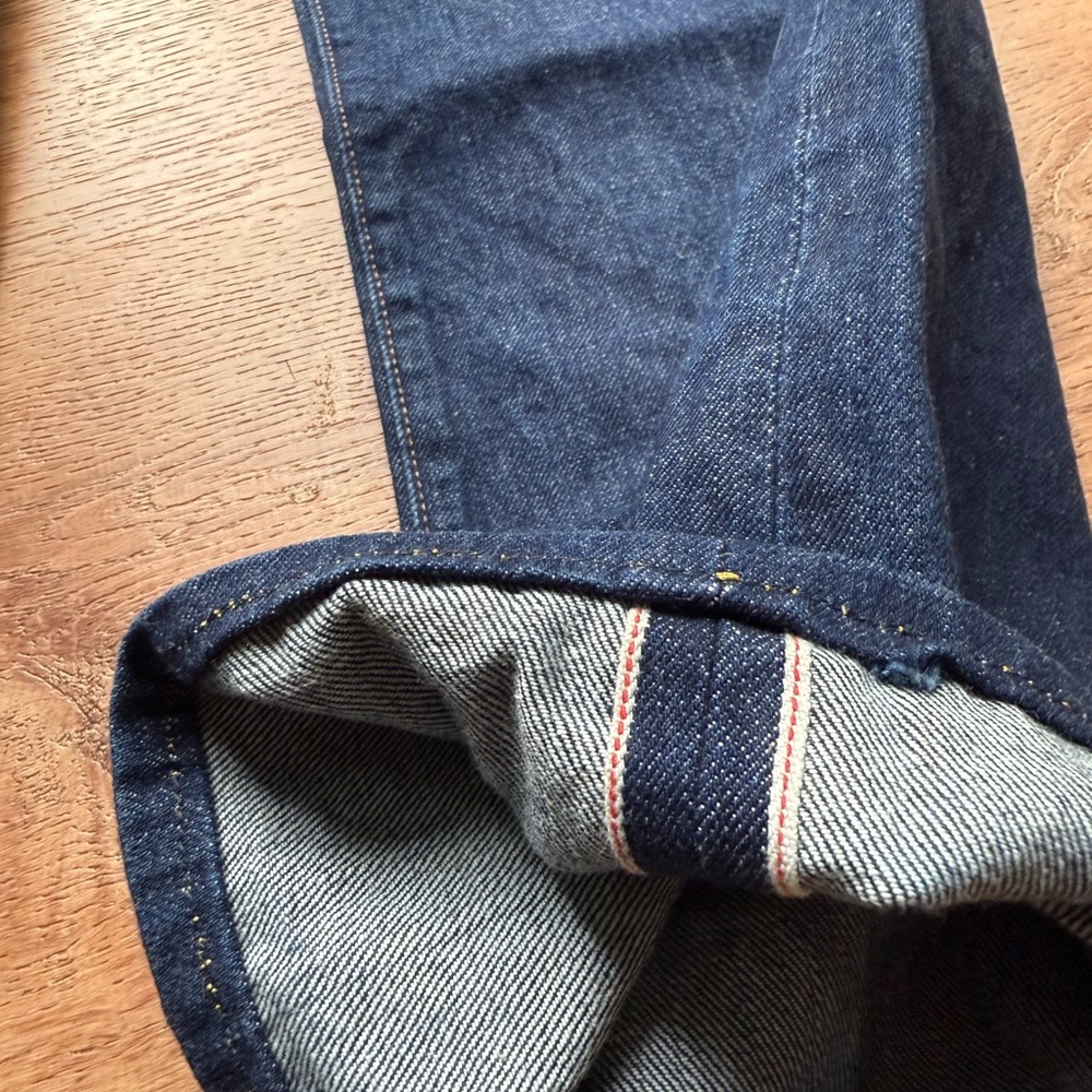 1791 Supply & co selvage denim Men’s Dark Blue Straight-Leg Jeans - Picture 6 of 7